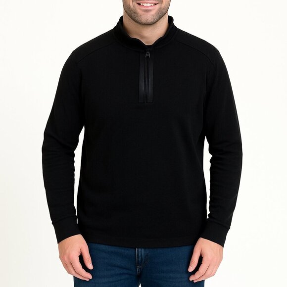Tommy Bahama Pullover Men’s Medium Cotton Ribbed Knit 1/4 Zip Long Sleeve Top - Picture 1 of 14